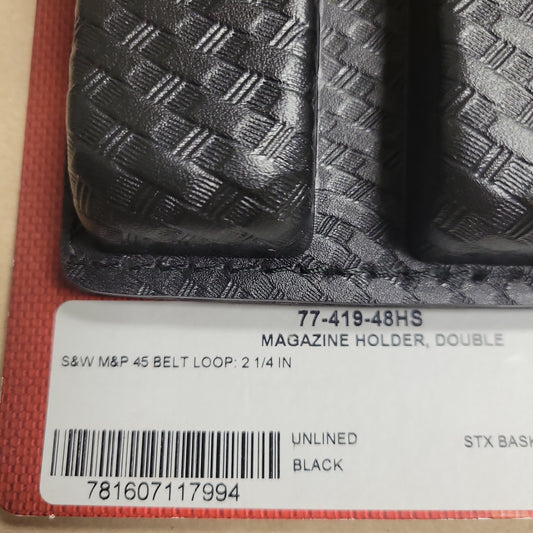 Safariland Double Mag Holder with Hidden Snap for S&W M&P 45, STX Finish