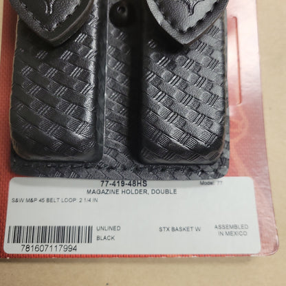 Safariland Double Mag Holder with Hidden Snap for S&W M&P 45, STX Finish