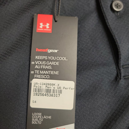 Under Armour Performance Polo for Men in Black, XL - Breathable Comfort
