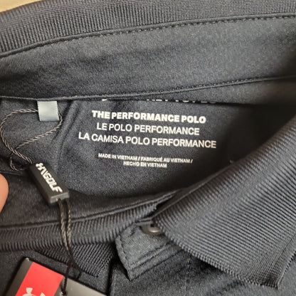 Under Armour Performance Polo for Men in Black, XL - Breathable Comfort