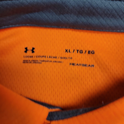 Men's Under Armour Short Sleeve Polo TECH Orange, Size XL 1290140-841-XL