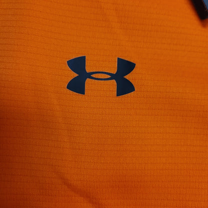 Men's Under Armour Short Sleeve Polo TECH Orange, Size XL 1290140-841-XL