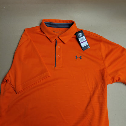 Men's Under Armour Short Sleeve Polo TECH  Orange, Size XXL 1290140-800-XXL