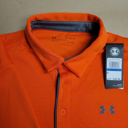 Men's Under Armour Short Sleeve Polo Orange, Size XL 1290140-800-XL