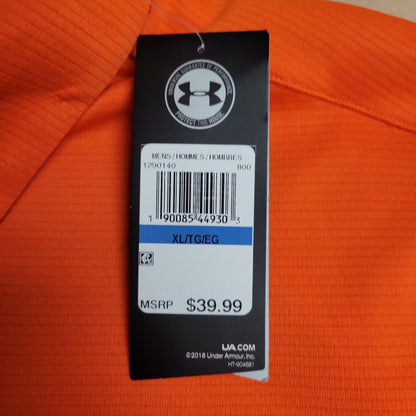 Men's Under Armour Short Sleeve Polo Orange, Size XL 1290140-800-XL