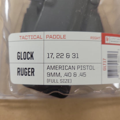 Fobus Paddle Holster Right Hand for Glock 17/22/31 with Tac light GLT17