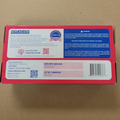 Adeena Vinyl Non-Latex Powder Free Exam Gloves 100 count ADEENA VINYL; NON-LATEX/POWDER FREE, L [100/BX] AVPF108236