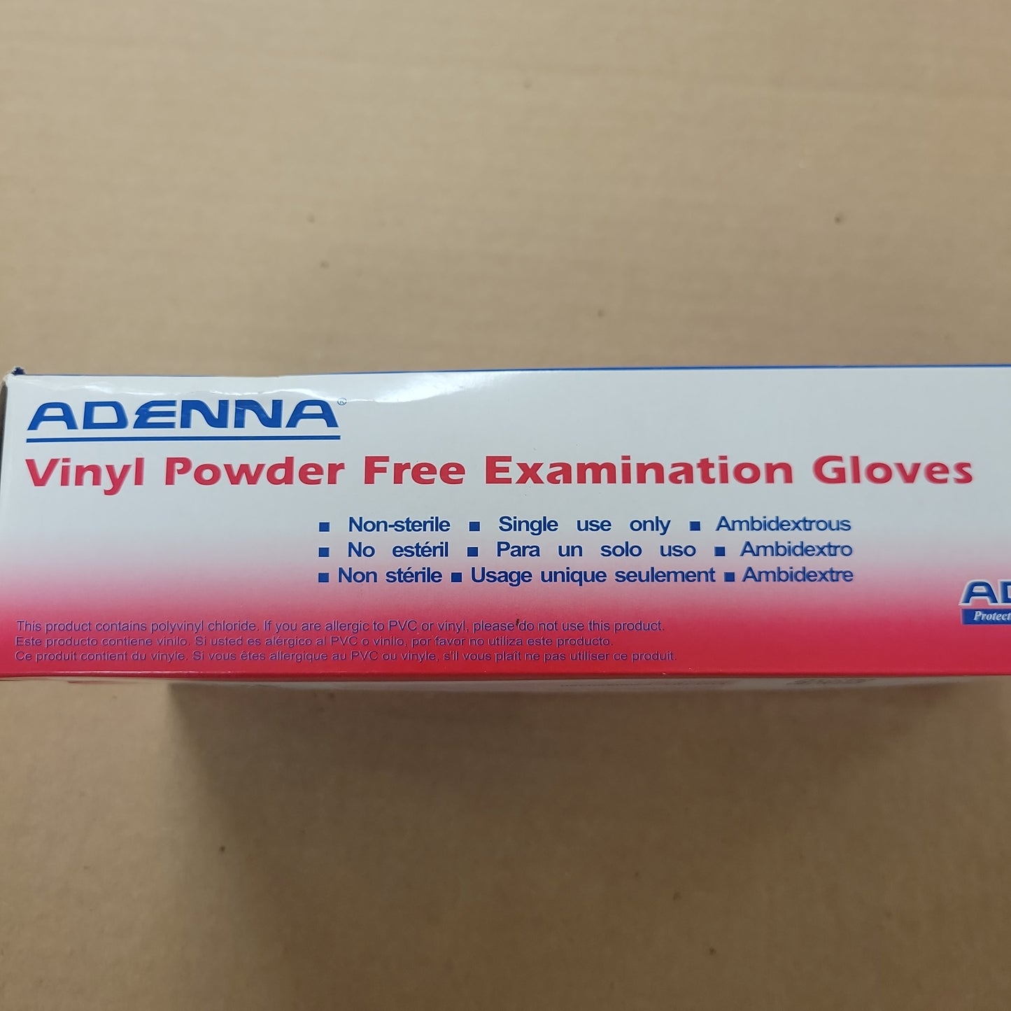 Adeena Vinyl Non-Latex Powder Free Exam Gloves 100 count ADEENA VINYL; NON-LATEX/POWDER FREE, L [100/BX] AVPF108236
