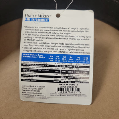 Uncle Mike's Duty Belt Basketweave Medium Waist 32-36 70931