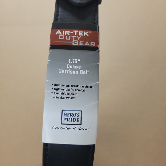 Hero's Pride Garrison 1.75" Black Belt with Nickel Buckle, Size 32