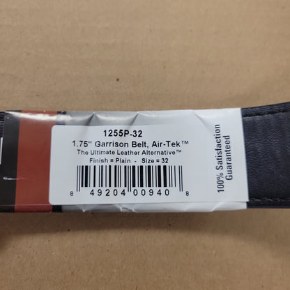 Hero's Pride Garrison 1.75" Black Belt with Nickel Buckle, Size 32