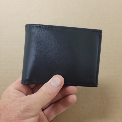 D&K MFG. CO. Bi-Fold Leather Badge Wallet with ID Case and Money Holder