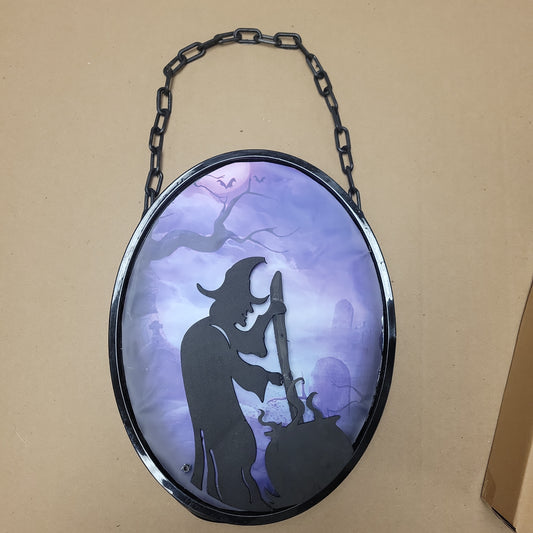 Haloween Sonic Plaque Witch Scene 33638 by Victorian Trading Co