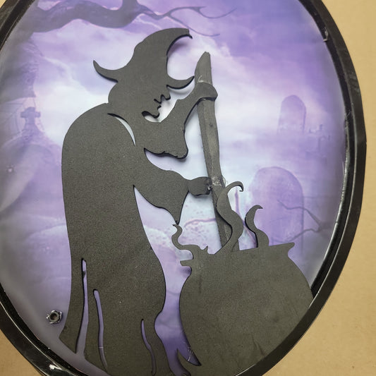 Haloween Sonic Plaque Witch Scene 33638 by Victorian Trading Co