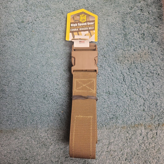 High Speed Gear Duty Belt, 2" Nylon, Medium (39-43) Coyote Brown