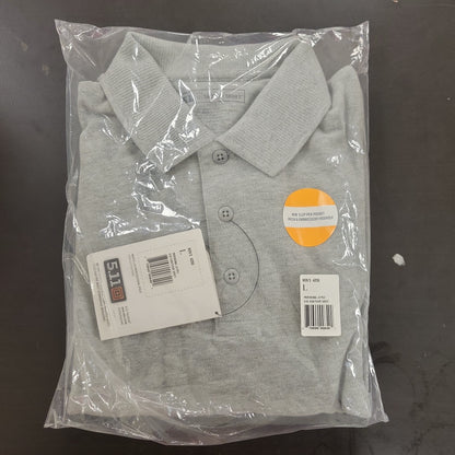 5.11 Tactical Polo Shirt Long Sleeve Professional Heather Grey Large 42056-016-L