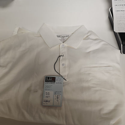5.11 Tactical Polo Shirt Short Sleeve Professional White 2XL 41060-010-2XL