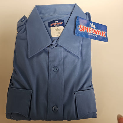 Spiewak & Sons Light Blue Short Sleeve Uniform Shirt, PolyCotton Blend, Large