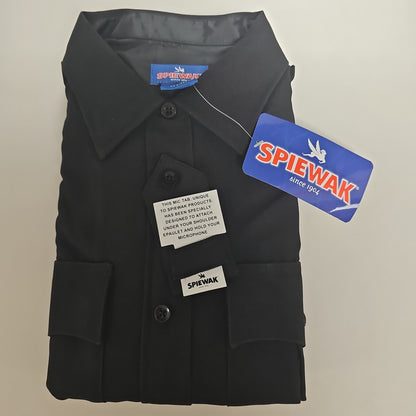 Spiewak & Sons, Inc. Women's Long Sleeve Black Poly Shirt, Size 44