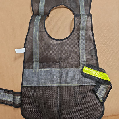 TRAFFIC VEST: BLACK W/REFL. POLICE J-P2112H POLICE