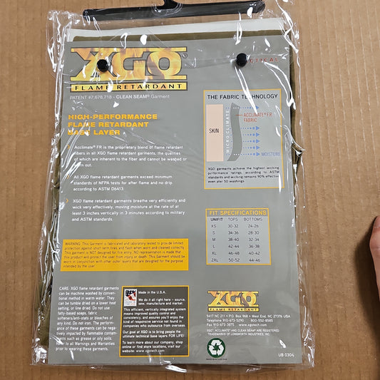 XGO Fire Retardant Pant w/Fly XGO FR Level 1, Coyote, Medium 1F12V-COY-M