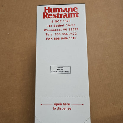 Disposable Fleece Liners:Poly Ankle Restraint,for Leather FAL-200 (12/BX)