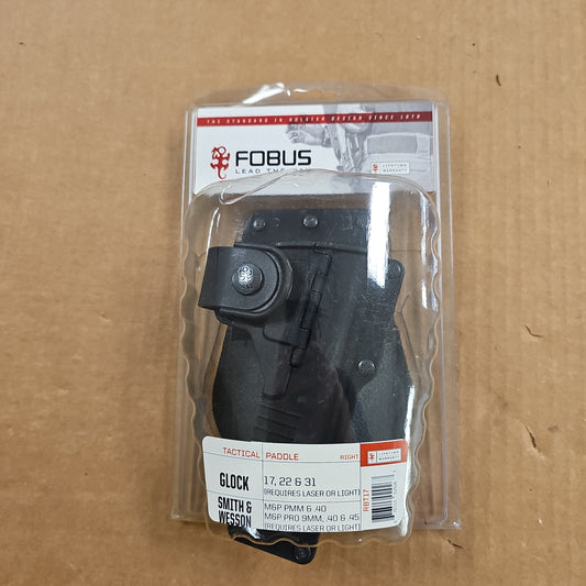 HOLSTER: FOBUS PADDLE RH, GL17/22/31,SW M&P 9/40 w/LIGHT RBT17