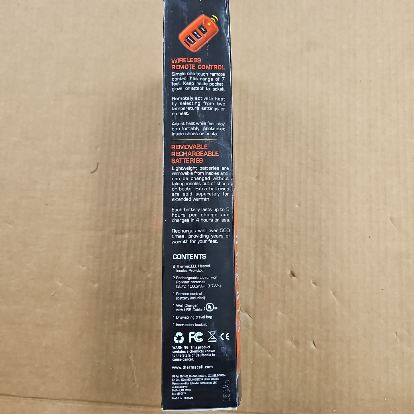 Heated Insole: Thermacell ProFLEX, Large sz. 7.5-9 HW20-L