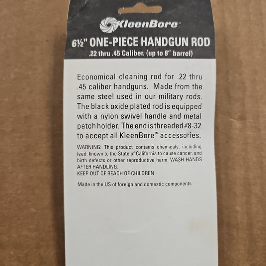 CLEANING ROD: 6.5, .22-.45 CAL. HANDGUN, 1-PIECE OP106
