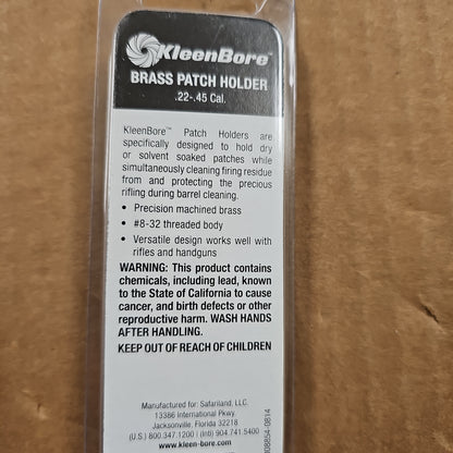 PATCH HOLDER: .22-.45ACP RIFLE/HANDGUN, BRASS ACC11