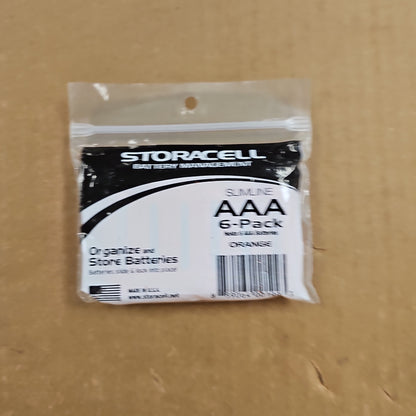 Battery Caddy: AAA (Holds 6), Orange SLAAA6-Orange