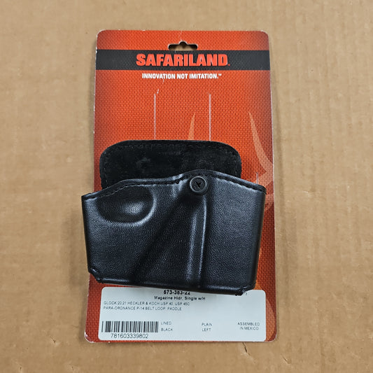 CUFF & MAG HOLDER: PADDLE, LH, BLK, GLOCK 20/21 573-383-22