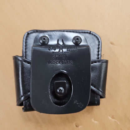 Safariland Left-Handed Paddle Cuff and Magazine Holder for Glock 20/21