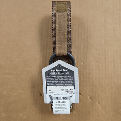 High Speed Gear Rigger Belt with Hook & Loop, 1.75" Wide, X-Large Size
