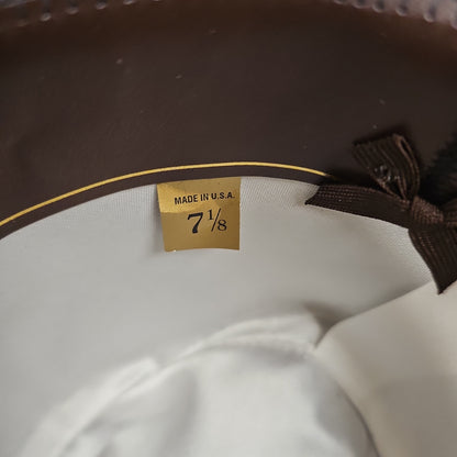 Stratton Hats Felt Sheriff Hat in Chocolate Brown, Regular Oval Size 7 1/8