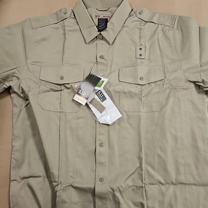 5.11 Tactical Men's PDU Class A Twill Short Sleeve Shirt in Silver Tan