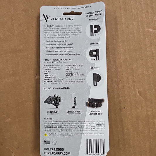 9MM: IWB, MED, 4.75 Clip, Fits 3.8 - 4.25 Barrels 9MM-MED