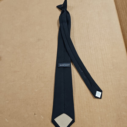 Tie: Black Clip-On w/ Button Holes 20 Long Length 90043-BLK