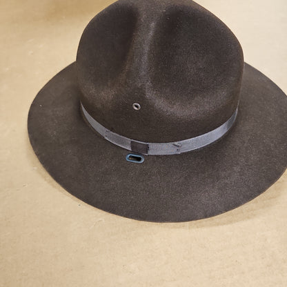 Stratton Hats Inc. Brown Felt Campaign Hat, Regular Oval Size 8, Stylish Look