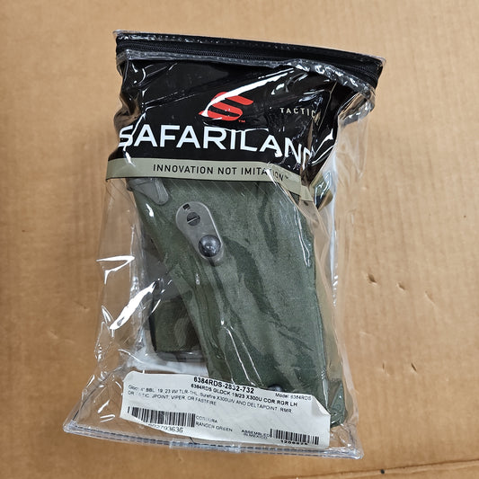 Safariland Holster #6384 RDS, Ranger Green, Left Hand for Glock 19 All Gen w/Opt/TLR1 6384RDS-2832-732
