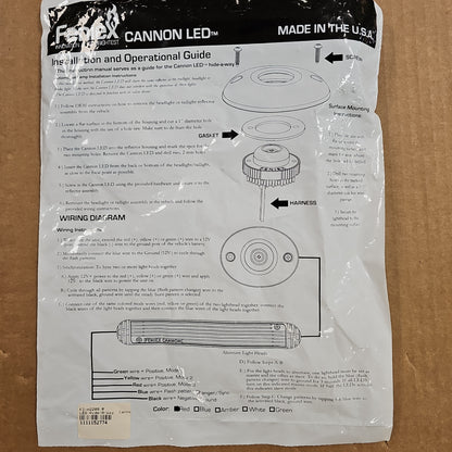 Feniex LED Hide-A-Way Cannon 120 Degree Red H-2209 Red