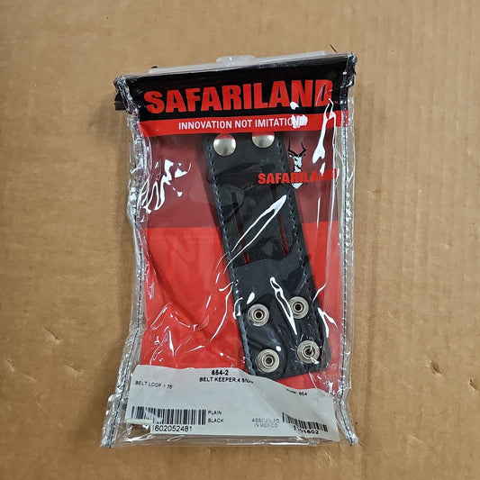 Safariland Double Keeper Black Plain 4-Snap, 1.75" wide 654-2