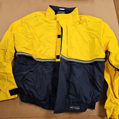 Mocean Code B Jacket in Yellow and Navy, Size Large - Stylish & Functional