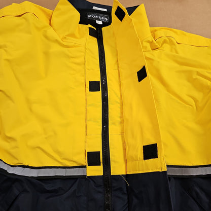 Mocean Code B Jacket in Yellow and Navy, Size Large - Stylish & Functional