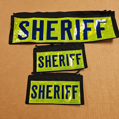 Spiewak & Sons Reflective Hidden Agenda Panels "SHERIFF" in Lime Yellow