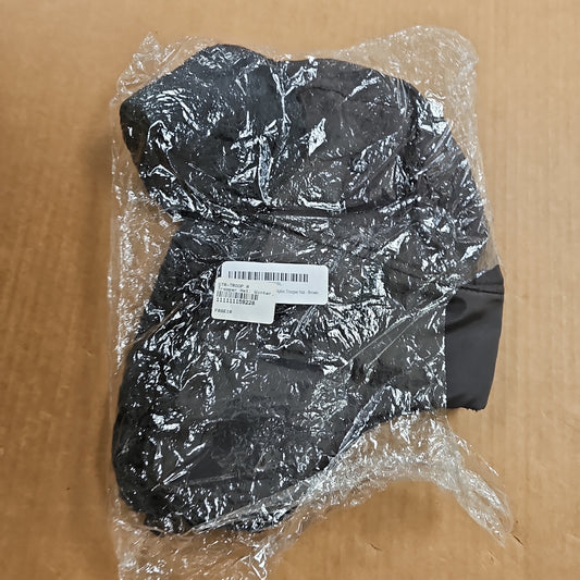 Trooper Hat Winter Brown Nylon w/Black Fur Trim, OSFA