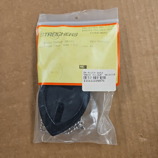 D&K Badge Holder recessed with neck chain for Blackinton VH B652 Small Shield DK612CH-DK152