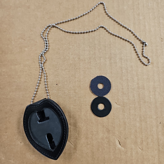 D&K MFG. CO. Recessed Badge Holder with Neck Chain for Blackinton Shield