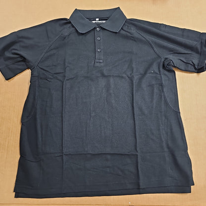 Polo Shirt: S/S, Black, Medium S/S Black, Med