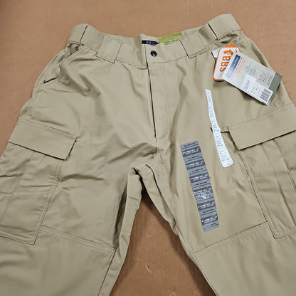 5.11 Tactical TDU Poly/Cotton Ripstop Pants in Tan, X-Large/Short Size